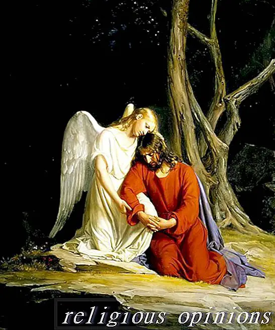 Anioł pomaga Jezusowi Chrystusowi przed ukrzyżowaniem-Anioły i Cuda