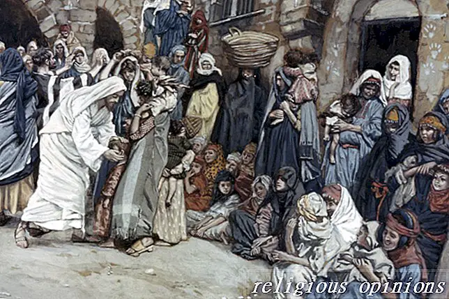 Ісус дабраслаўляе маленькіх дзяцей (Марк 10: 13-16)-Хрысціянства